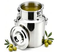 Tanica Contenitore Bidone Fusto per Olio in Acciaio Inox 304