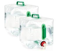 Tanica d'acqua pieghevole da 20 l, con rubinetto e maniglia per il | Tanica pieghevole per acqua potabile, per uso alimentare, ermetica e senza BPA, per campeggio, emergenze, attività all'aperto