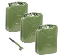 Tanica di Benzina Carburante 20l 3x Verde Beccuccio Flessibile