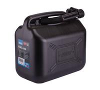 Tanica Di Plastica Draper 10L Nera Con Ugello Flessibile Benzina E Diesel 09058
