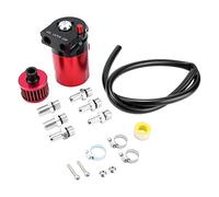 Tanica di raccolta olio universale con deflettore 300 ml, Serbatoio di sfiato olio, Separatore olio ad alte prestazioni con filtro dell'aria, Lega di alluminio resistente per la