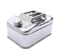 Tanica diesel, tanica per carburante, tanica per benzina, in metallo, 10 l, in acciaio inox, ideale per il trasporto di gasolin, diesel, acqua, ecc