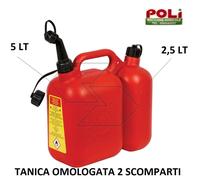 SABART TANICA DOPPIA 2 SCOMPARTI OMOLOGATA OLIO 2,5 LT E BENZINA 5 LT R350156