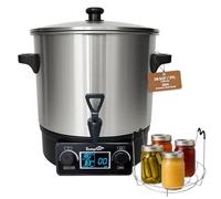 Tanica elettrica per bagnomaria da 27 litri, manopola di controllo dell'ora e della temperatura, con display a LED, mostra in tempo reale e temperatura preimpostata, spegnimento automatico