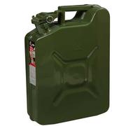 Tanica in Ferro Antiscoppio per Carburante 10L - Omologata, Resistente e Sicura per Benzina e Diesel