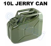 Tanica In Metallo Verde Da 10Lt Per Carburante Benzina Diesel SLIM