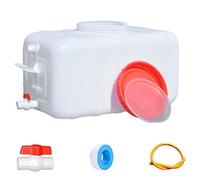 Tanica per Acqua da Campeggio in Plastica Grado Alimentare, Secchiello Serbatoio per Acqua con Rubinetto Deposito D'Acqua per Pesca, Feste, Camper(Size:110L,Color:bianco)