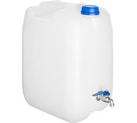 Tanica per acqua potabile da 10 l, senza BPA, con rubinetto zincato, per campeggio, acqua potabile