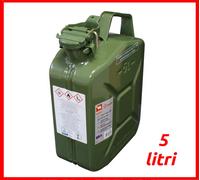 TANICA BENZINA IN METALLO OMOLOGATA TUV GS PER TRASPORTO CARBURANTE DA 5 LITRI