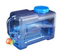 Tanica per l'acqua con rubinetto e maniglie, contenitore portatile da campeggio da 12 litri, coperchio per auto, per viaggi all'aperto