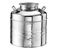 Tanica per olio alimentare fusto 15 litri giara damigiana in acciaio inox 18/10