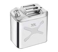 Tanica Portatile Per Benzina in Metallo da 8 Galloni (30 Litri), Realizzata in Acciaio Inossidabile 201, Dotata di Ugello Flessibile e Valvola di Sicurezza, Adatta Per Il Campeggio All'aperto(30L)