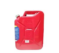 TANICA ROSSA IN METALLO PER TRASPORTO CARBURANTE 5 10 20 LITRI+TAPPO MAGNETICO
