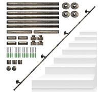 TANiCE Corrimano per Scale 3m Maniglione Antiscivolo per Interni ed Esterni Tubo Industriale in Acciaio per Bambini e Anziani Facile da Installare Supporto Robusto per Case e Giardini (Bronzo 3m)
