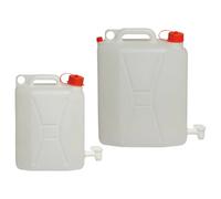 Taniche in plastica con rubinetto 20 l Bianco grezzo