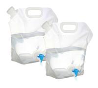 Taniche Pieghevoli per Acqua, 2 Pezzi 5L/10L Contenitori Pieghevoli per Acqua, Tanica Acqua Portatile con Rubinetto, Borsa Porta Acqua Pieghevole per Escursioni Campeggio Picnic Viaggi Barbecue