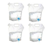 Taniche Pieghevoli per Acqua 5 litri, 4 Pezzi Contenitori Pieghevoli per Acqua con Rubinetto, Portatile Tanica Acqua Pieghevole, Borsa Porta Acqua Pieghevole per Campeggio Escursioni Picnic Viaggi BBQ