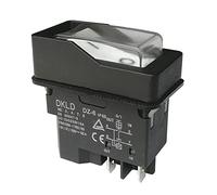 TANIDA Interruttore di Controllo dell'alimentazione DKLD DZ-6 220V Interruttore a Pulsante elettromagnetico Impermeabile for Chopper di Giunzione 15A 4 Pin IP55 Bianco, Nero