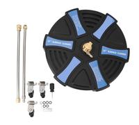 TANIQIACA 16 inch Pressure Washer Cleaner, 3600PSI Stainless Steel Power Washer Accessory with 3 Wheels, 1/4 inch Quick Connect Cleaner with 2 Extension Wands (160 Characters)