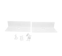 TANIQIACA 2Pcs Acrylic Wall Mount Display Shelf, Hole Unfettered Design, High Strength Material, outstanding for Speaker Clock Storage, Easy to Install