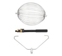 TANIQIACA 4.3FT Telescopic Nut Gatherer, Stainless Steel Rolling Nut Collector Tool for Pecans Walnuts Acorns, Tennis Ball Picker Upper with Long Handle for Lawn & Yard (159 characters)