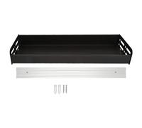 TANIQIACA 40cm Wall Mount Seasoning Organizer, Rustproof Aluminum Kitchen Shelf, Bathroom Shower and Modern Black Wall Mounted Storage Rack (Black)