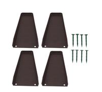 TANIQIACA 4PCS Downspout Splash Block, Brown Gutter Downspout Extensions, Fixable Rain Gutter Splash Guards with 8 Nails to Protect House Foundation & Prevent Soil Erosion (160 Characters) (Brown)