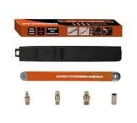 TANIQIACA Impact Ready Offset Extension Wrench, Offset Extension Wrench Set - 3/8 Multifunctional Ratchet Long High Carbon Steel - Ideal for Mechanics and DIY Enthusiasts - Orange