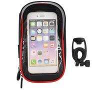 TANIQIACA Water Proof Cycle Phone Bag - 360° Rotation Visor Design Touch Screen Case for Handlebar - Black (Red)
