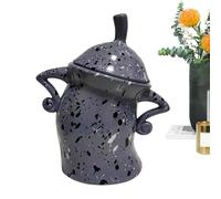 Tanister con atteggiamento | Grande barattolo in ceramica con coperchio e simpatici barattoli da tè da tè al caffè sfacciato contenitori divertenti barattoli per cibi sfacciati per lo stoccaggio della