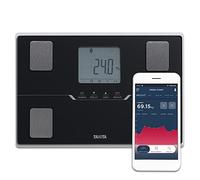 Tanita BC-401 Bilancia Bluetooth per la composizione corporea di tutta la famiglia, Smart App per sincronizzare tutti i dati, Eta' metabolica (Nero)