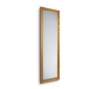 Specchio da parete rettangolare barocco Tanja con cornice in legno color oro, 50 x 150 cm