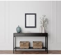 TANJA SPECCHIO DA PARETE CON CORNICE LAVORATA CON GANCI X INSTALLAZIONE ORIZZONTALE E VERTICALE 55X70CM NERO ARGENTO