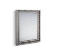 TANJA SPECCHIO DA PARETE CON CORNICE LAVORATA CON GANCI X INSTALLAZIONE ORIZZONTALE E VERTICALE ARGENTO 55X70CM