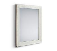 TANJA SPECCHIO DA PARETE CON CORNICE LAVORATA CON GANCI X INSTALLAZIONE ORIZZONTALE E VERTICALE BIANCO 55X70CM