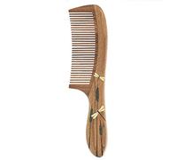 Tanjiang Pettine in Legno Stelo Antistatico Pettine in Legno con Libellula e Fulmine Custodia Inclusa