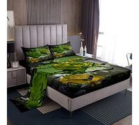 Tank Kid Uomini Set da Letto Ragazzo Adolescente Militare Camion Lenzuola Soldato Dirt Bike Camouflage Esercito Recitazione Foglio Set Acquerello Fogli Collezione Camera Da Letto 2Pcs Singolo Formato