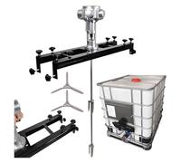 Tank Mixer Machine, 1000L Paint Mix Tool, Paint Stirring Machine Bracket Air Agitator Paint Mix Tool, for Ink Dissolver Agitator Small5Cylinders(Large5Cylinders)