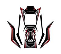 Tank Pad Adesivo Per Moto, Protezione Laterale Per Serbatoio Carburante Per SYM HUSKY ADV 300, Adesivi Per Protezione Serbatoio Carburante. Adesivo Serbatoio(Colore 1)
