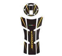 Tank Pad Adesivo Per Serbatoio Laterale Per Aprilia Shiver 750 900, Adesivi Racing, Protezione Serbatoio Olio In Gel, Adesivo A Spina Di Pesce Adesivo Serbatoio(Giallo,X-1)