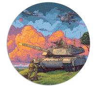 Tank Puzzle Intrattenimento Creativo 1000 Elementi Giochi War Machine Puzzle Relax Decorazione Perfetta Sfide Divertenti Per Adulti 1000pcs (67.5x67.5cm)