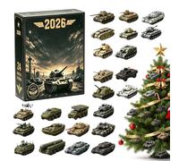 Tank Statue calendar advent - 24 Days 2D Acrylic Christmas Decor | Tank Themed Countdown Calendar for Adults Families Collectors Christmas Holiday Desk Offices Home Room