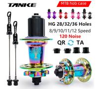 TANKE 120 Fare clic sul mozzo 6 Cuscinetti MTB Mozzo per mountain bike Anteriore Posteriore 28 32 36 Fori QR Thru-asse Scambio Freno a disco Mozzi per bicicletta HG