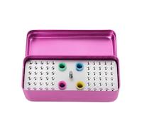 Tankredrug Supporto per frese per disinfezione in autoclave a 60 fori, organizer in alluminio per Endo Box (viola)