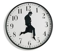 TANKRIN Orologio da parete con scritta Ministry of Silly Walks, Silly Walk, un interessante orologio da parete per camera da letto, cucina, soggiorno, idea regalo, decorazione per la casa (nero)
