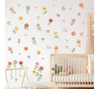 Tanlaby 52 Pezzi Boho Adesivi Murali Fiori di Campo Daisy Sticker da Muro
