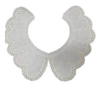 Tanmo Collare da Ricamo per Bambini, Collo Staccabile, Cotone, Bianca, Unisex, Senza Pietre Preziose, Tipo Collare Wrap