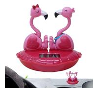 Tanna del rubinetto Flamingo figura-solare, figura oscillata per l'auto | Carina Autoeco, Figura Wackel di San per la scrivania, regalo divertente che trema la testa, raccordo solar
