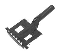 Tannello per il bestiame pettine Gentle Relieto Relief di metallo Pennello per capelli di mucca con presa morbida per le pecore del bestiame da cavallo (Nero)