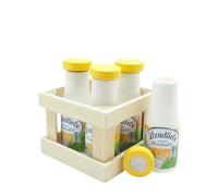 Tanner DER KLEINE Kaufmann Tanner Deco Landliebe 0547.9 - Cassetta per bevande in legno con 4 bottiglie, per bambini dai 2 anni in su, accessori per negozi commerciali, giocattoli in legno